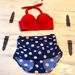 AMOURRI beautiful high waisted two piece bathing suit.👙
